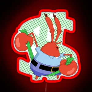 Mr Krabs Ledmr Krabs Love Money RGB Neon Sign