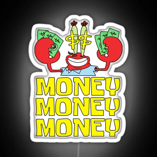 Mr Krabs Love Money RGB Neon Sign