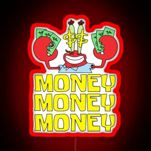 Mr Krabs Love Money RGB Neon Sign