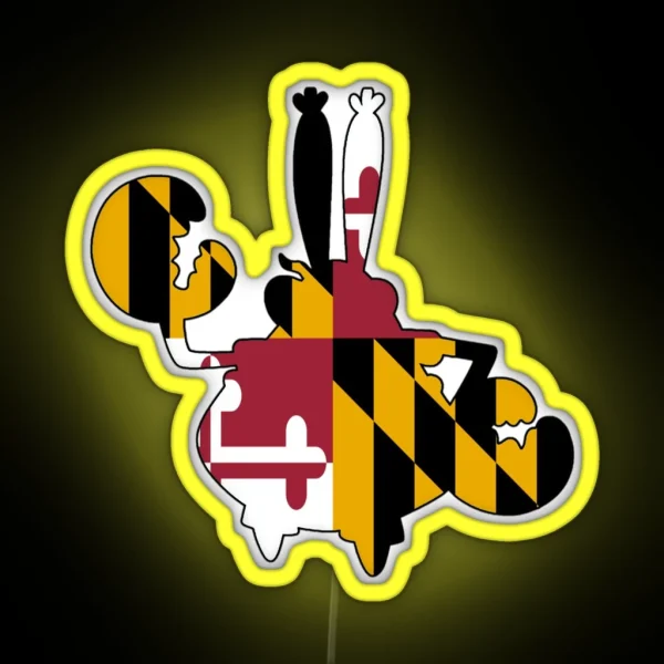 Mr Krabs Maryland Flag Crab RGB Neon Sign