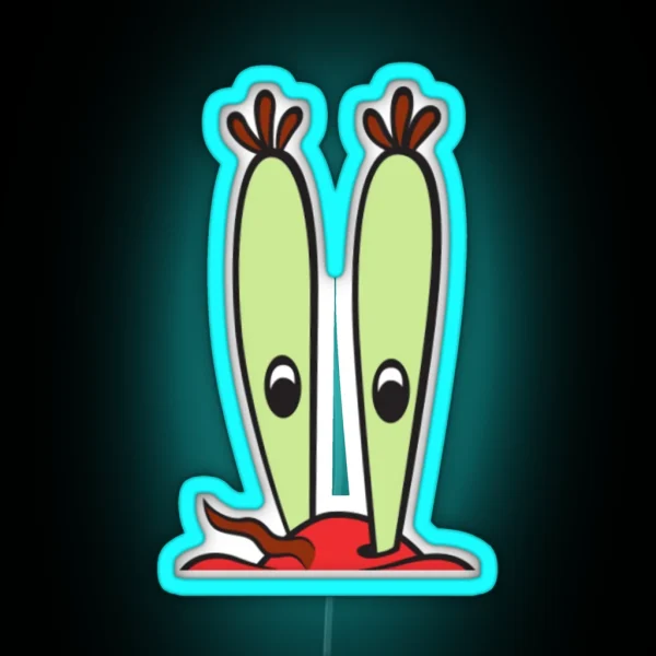 Mr Krabs Peeker RGB Neon Sign