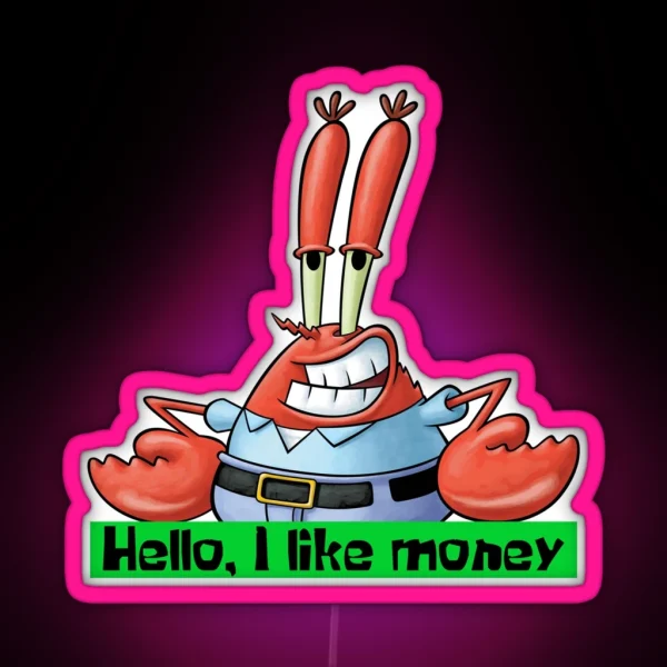 Mr Krabs RGB Neon Sign
