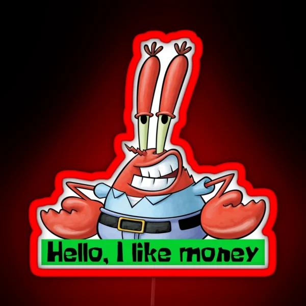 Mr Krabs RGB Neon Sign