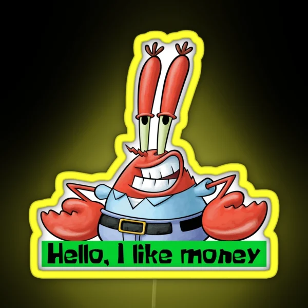 Mr Krabs RGB Neon Sign