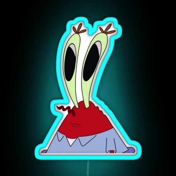 Mr Krabs Scared RGB Neon Sign
