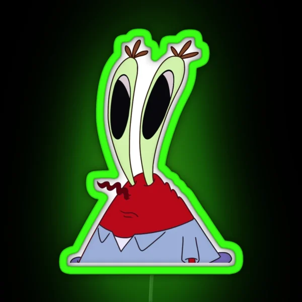 Mr Krabs Scared RGB Neon Sign