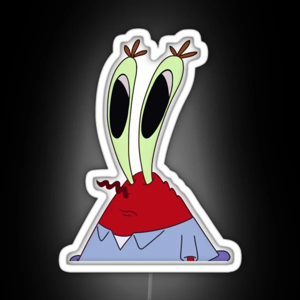 Mr Krabs Scared RGB Neon Sign