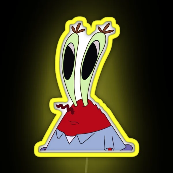 Mr Krabs Scared RGB Neon Sign