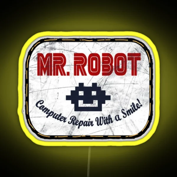 Mr Robot Computer Repair With A Smile RGB Neon Sign