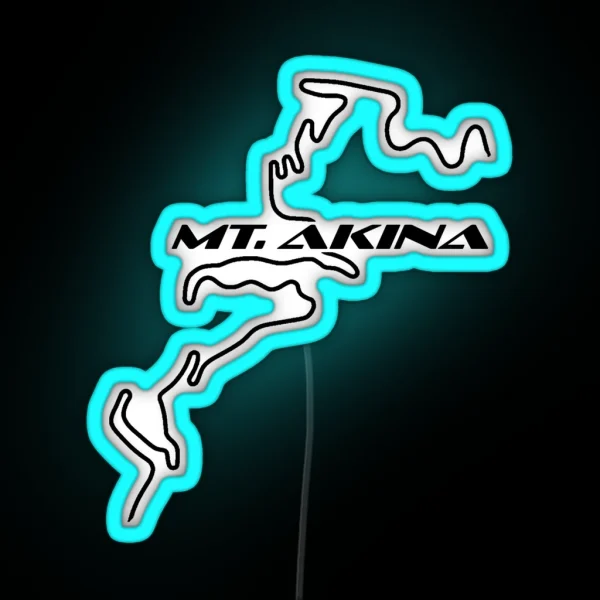 Mt Akina Track Map RGB Neon Sign