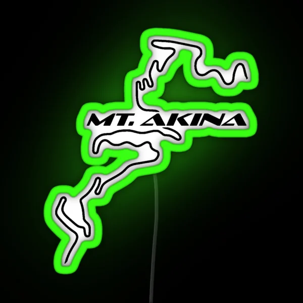 Mt Akina Track Map RGB Neon Sign