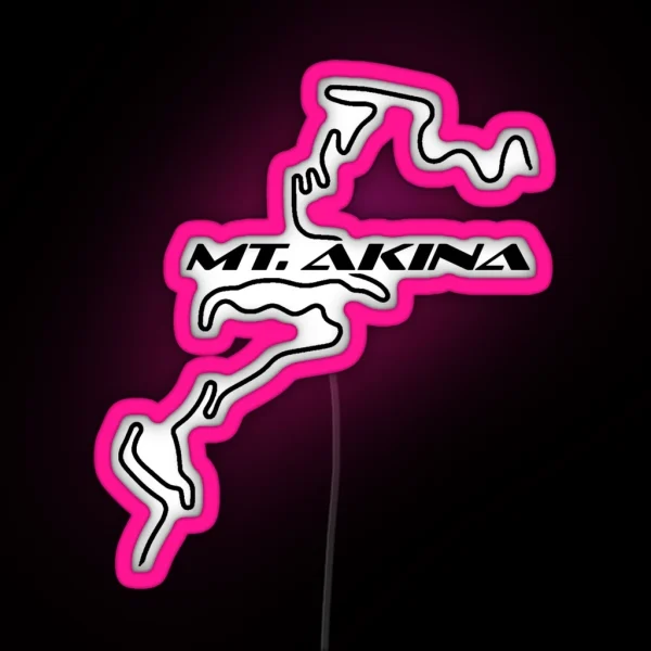 Mt Akina Track Map RGB Neon Sign