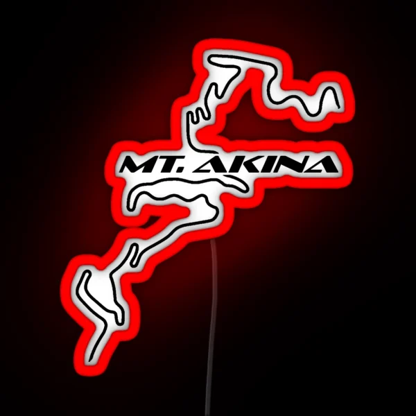 Mt Akina Track Map RGB Neon Sign
