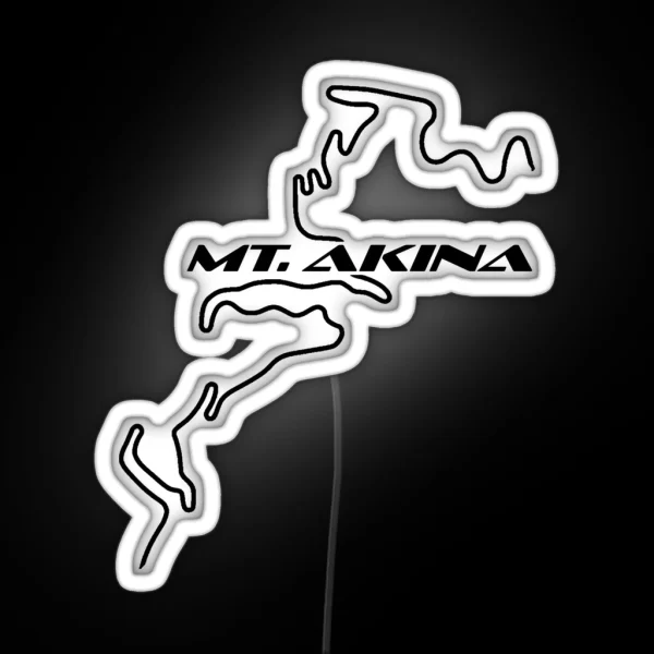 Mt Akina Track Map RGB Neon Sign