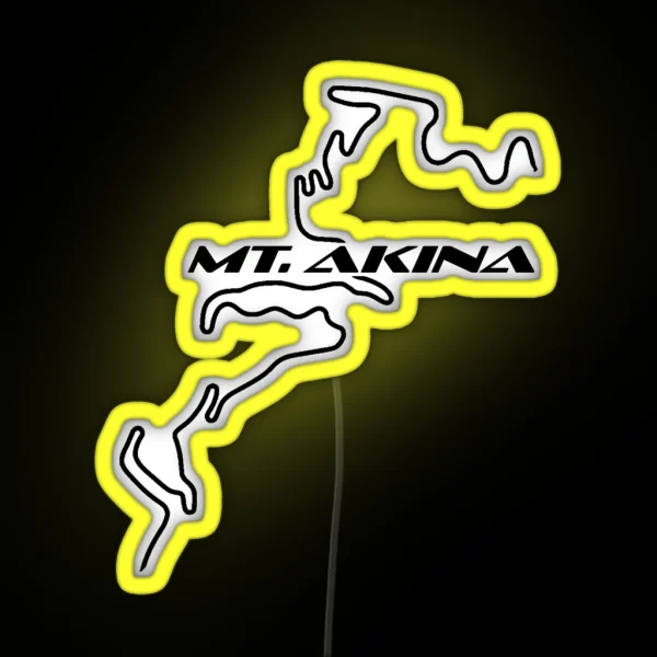 Mt Akina Track Map RGB Neon Sign