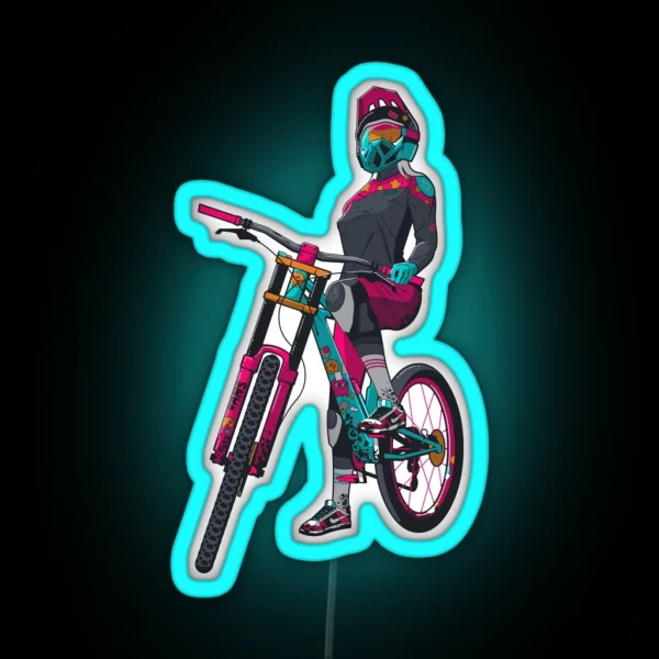 MTB Girl RGB Neon Sign