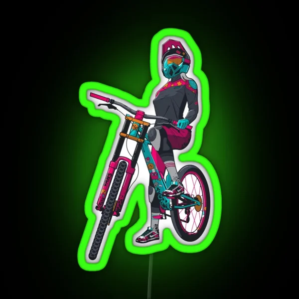 MTB Girl RGB Neon Sign