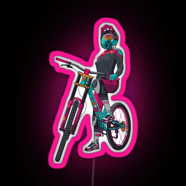 MTB Girl RGB Neon Sign
