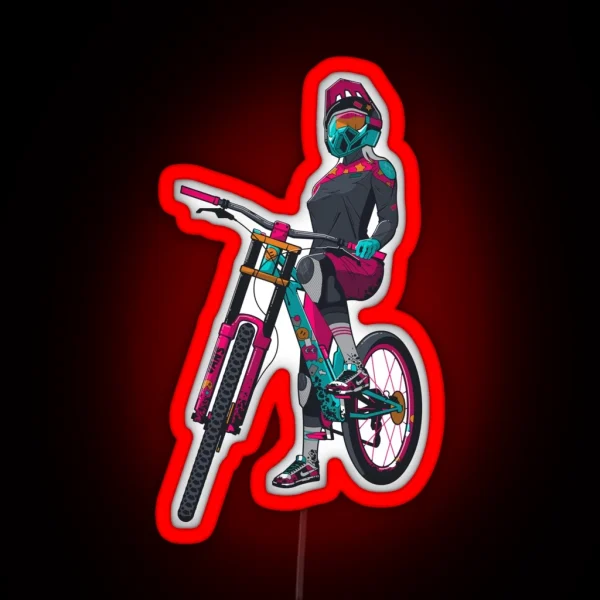 MTB Girl RGB Neon Sign