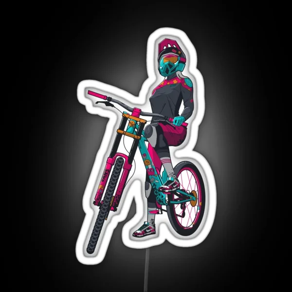 MTB Girl RGB Neon Sign