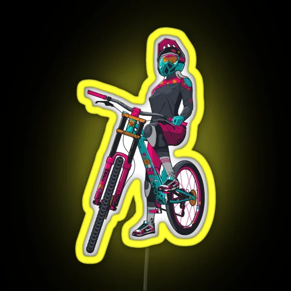 MTB Girl RGB Neon Sign