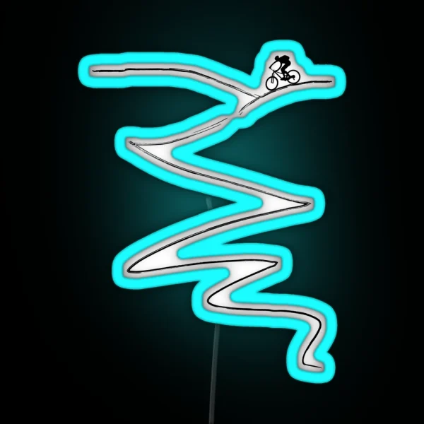 Mtb Mountain Bike Cycling Bicycle Cyclist Gift RGB Neon Sign