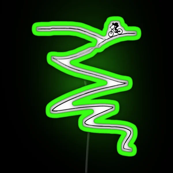 Mtb Mountain Bike Cycling Bicycle Cyclist Gift RGB Neon Sign