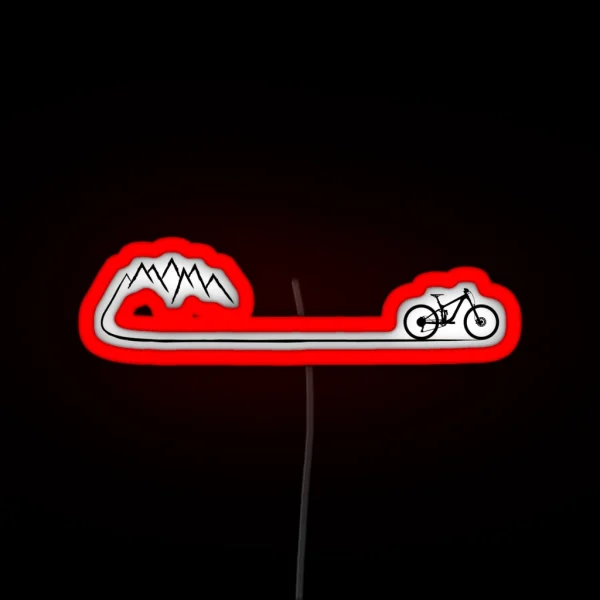Mtb Mountain Bike Cycling Bicycle Mountain Biker RGB Neon Sign