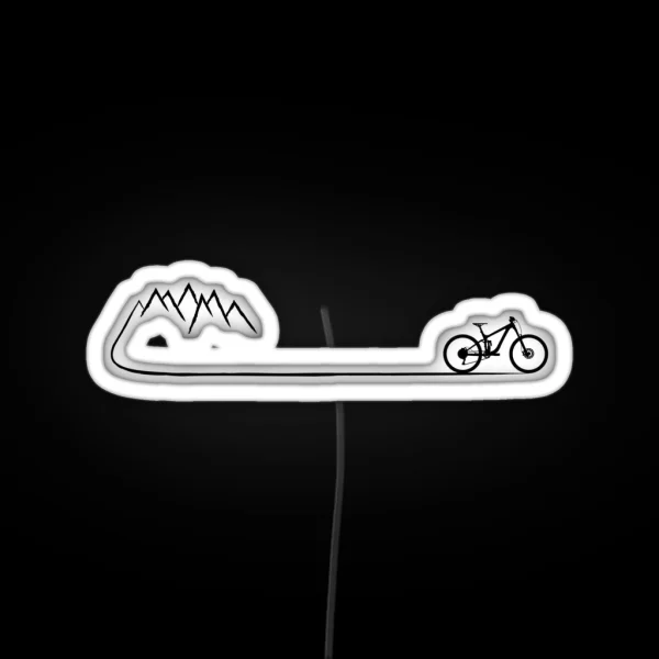 Mtb Mountain Bike Cycling Bicycle Mountain Biker RGB Neon Sign