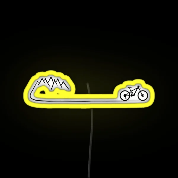 Mtb Mountain Bike Cycling Bicycle Mountain Biker RGB Neon Sign