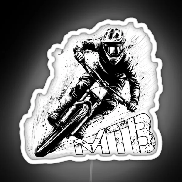 MTB Mountain Biking Mountain Bike Gift RGB Neon Sign