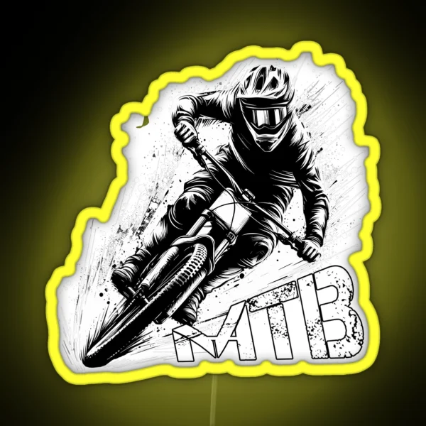 MTB Mountain Biking Mountain Bike Gift RGB Neon Sign