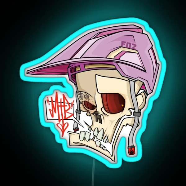 Mtb Skull RGB Neon Sign
