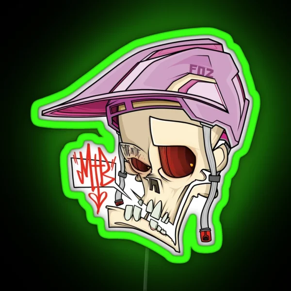 Mtb Skull RGB Neon Sign