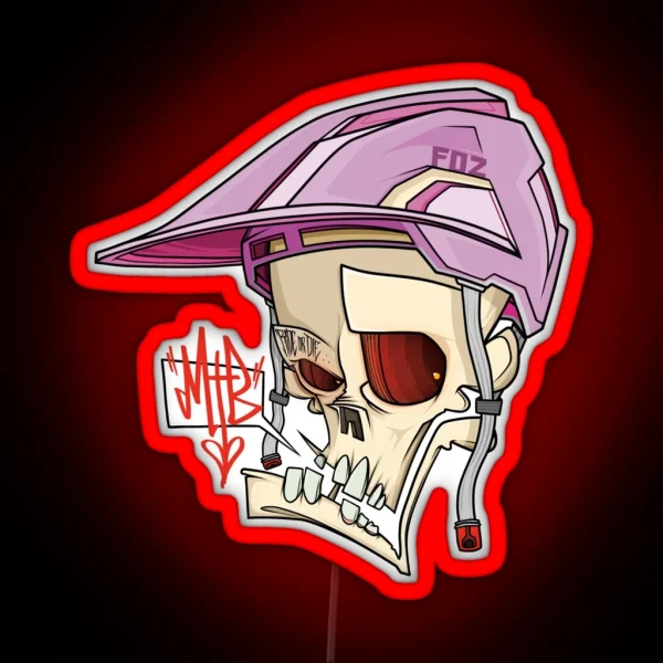 Mtb Skull RGB Neon Sign
