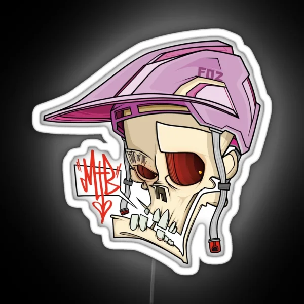 Mtb Skull RGB Neon Sign