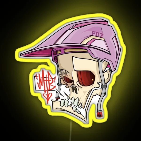 Mtb Skull RGB Neon Sign