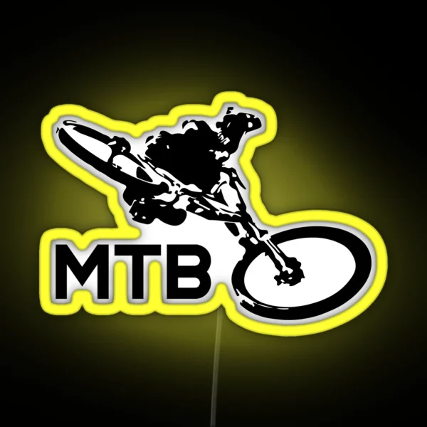 MTB Whip Mountain Biking RGB Neon Sign