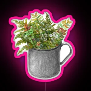 Mug With Autumn Fern RGB Neon Sign