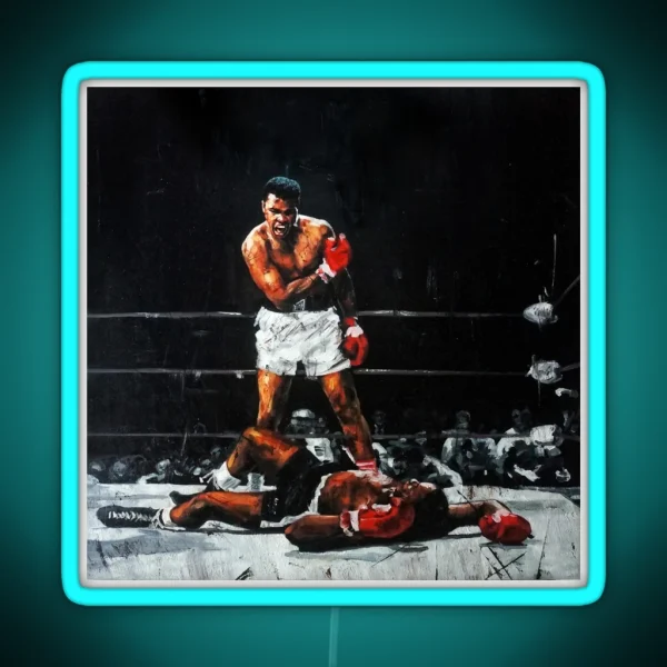 Muhammad Ali Knocks Out Sonny Liston RGB Neon Sign