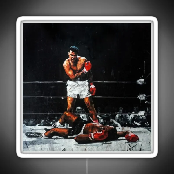 Muhammad Ali Knocks Out Sonny Liston RGB Neon Sign