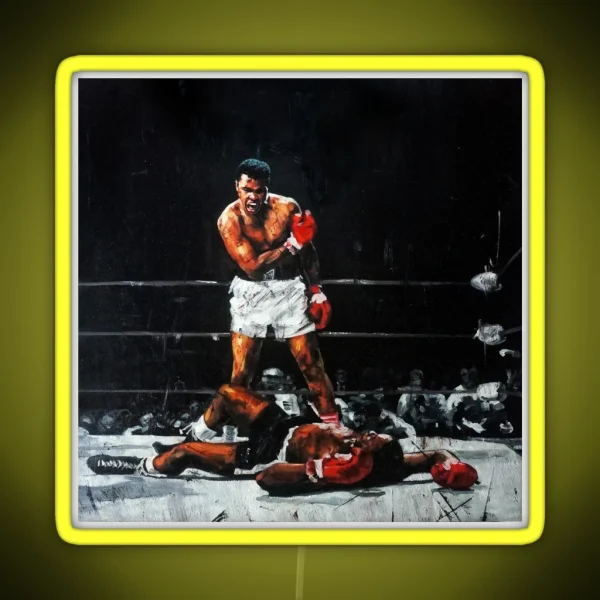 Muhammad Ali Knocks Out Sonny Liston RGB Neon Sign