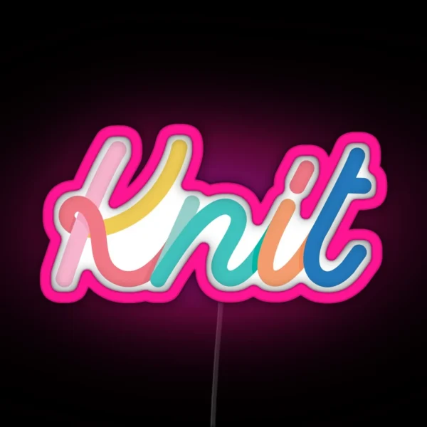 Multicolor Fruity Lettering Knit Led RGB Neon Sign
