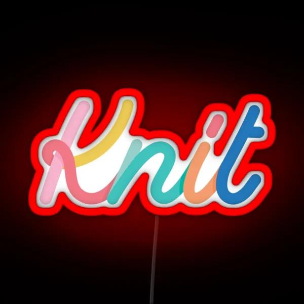 Multicolor Fruity Lettering Knit Led RGB Neon Sign