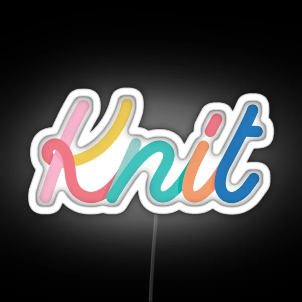 Multicolor Fruity Lettering Knit Led RGB Neon Sign