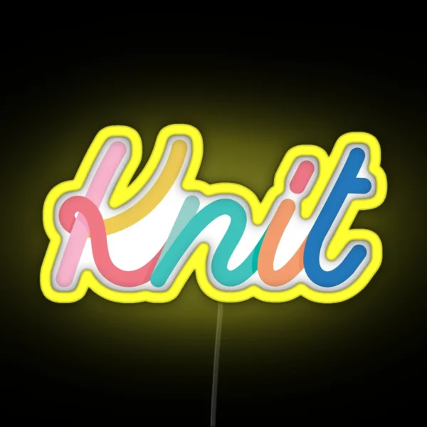 Multicolor Fruity Lettering Knit Led RGB Neon Sign