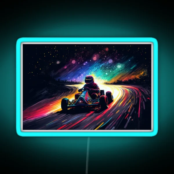 Multicolored Karting RGB Neon Sign