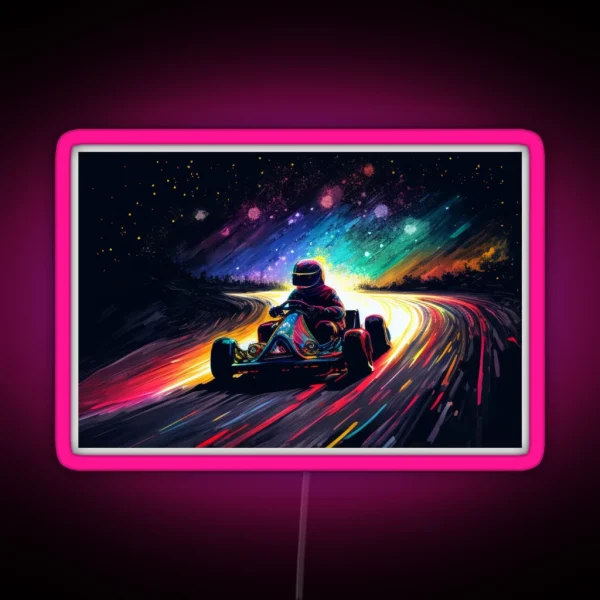 Multicolored Karting RGB Neon Sign