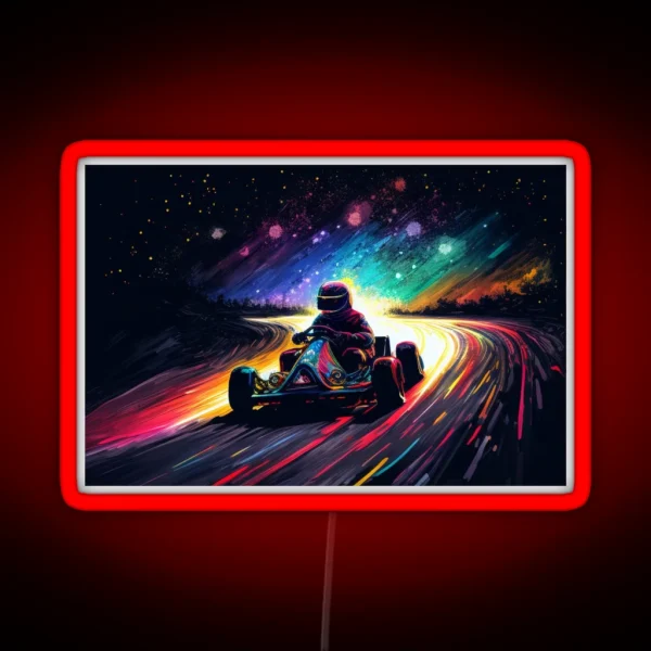 Multicolored Karting RGB Neon Sign