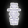 RGB Neon Welcome Message Sign | Multilingual Design